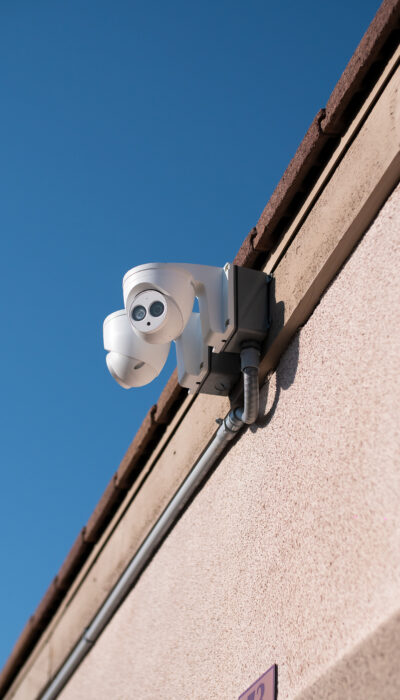 Dual Dahua Turret Cameras Above Garages