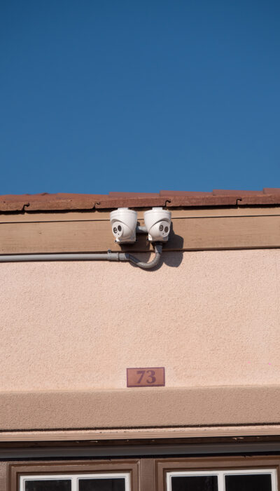 Dual Dahua Turret Cameras Abover Garages